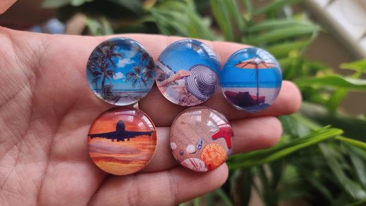Custom Glass Magnet – 1" Mini Keepsake