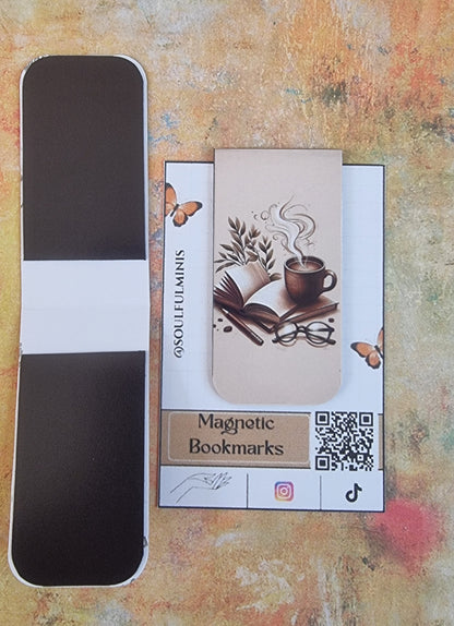 ☕ Cozy Moments / Everyday Reads – Magnetic Bookmarks