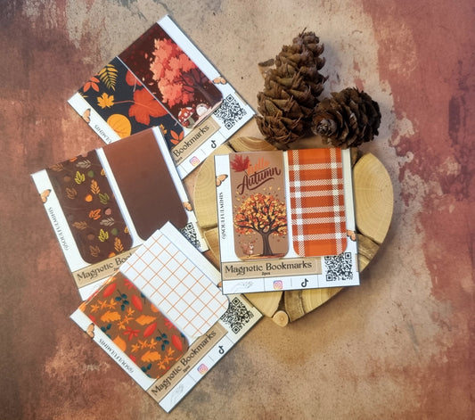 🍂 Fall Collection - Magnetic Bookmarks (2pcs)