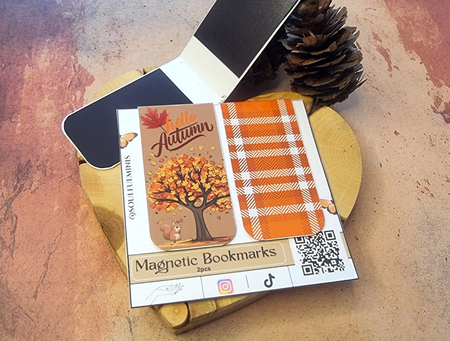 🍂 Fall Collection - Magnetic Bookmarks (2pcs)