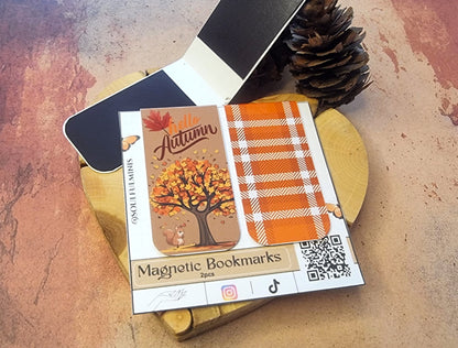 🍂 Fall Collection - Magnetic Bookmarks (2pcs)